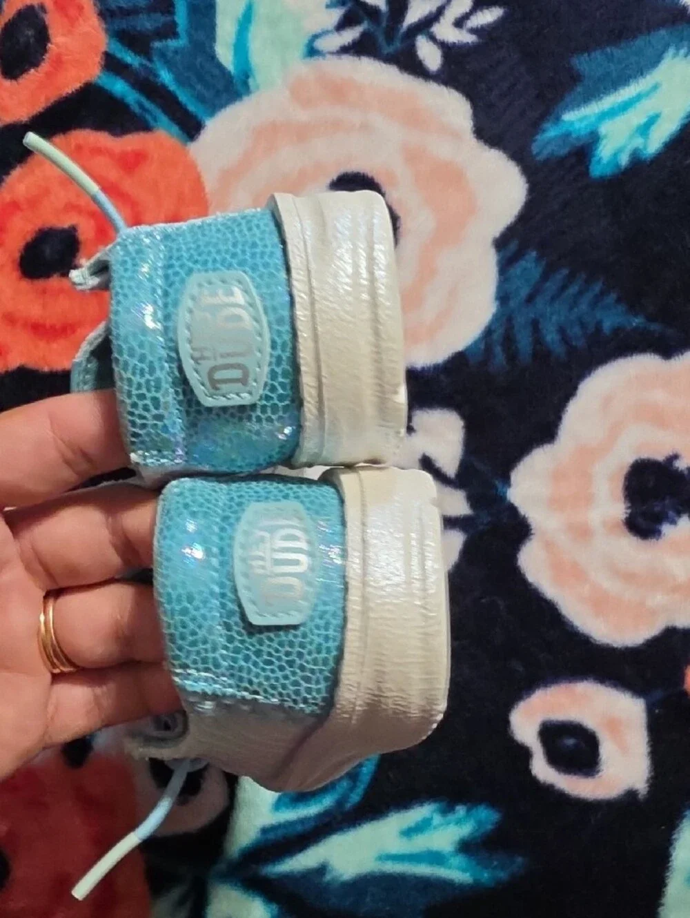 Hey Dude Kids Sparkle Boat Shoes in Light Blue